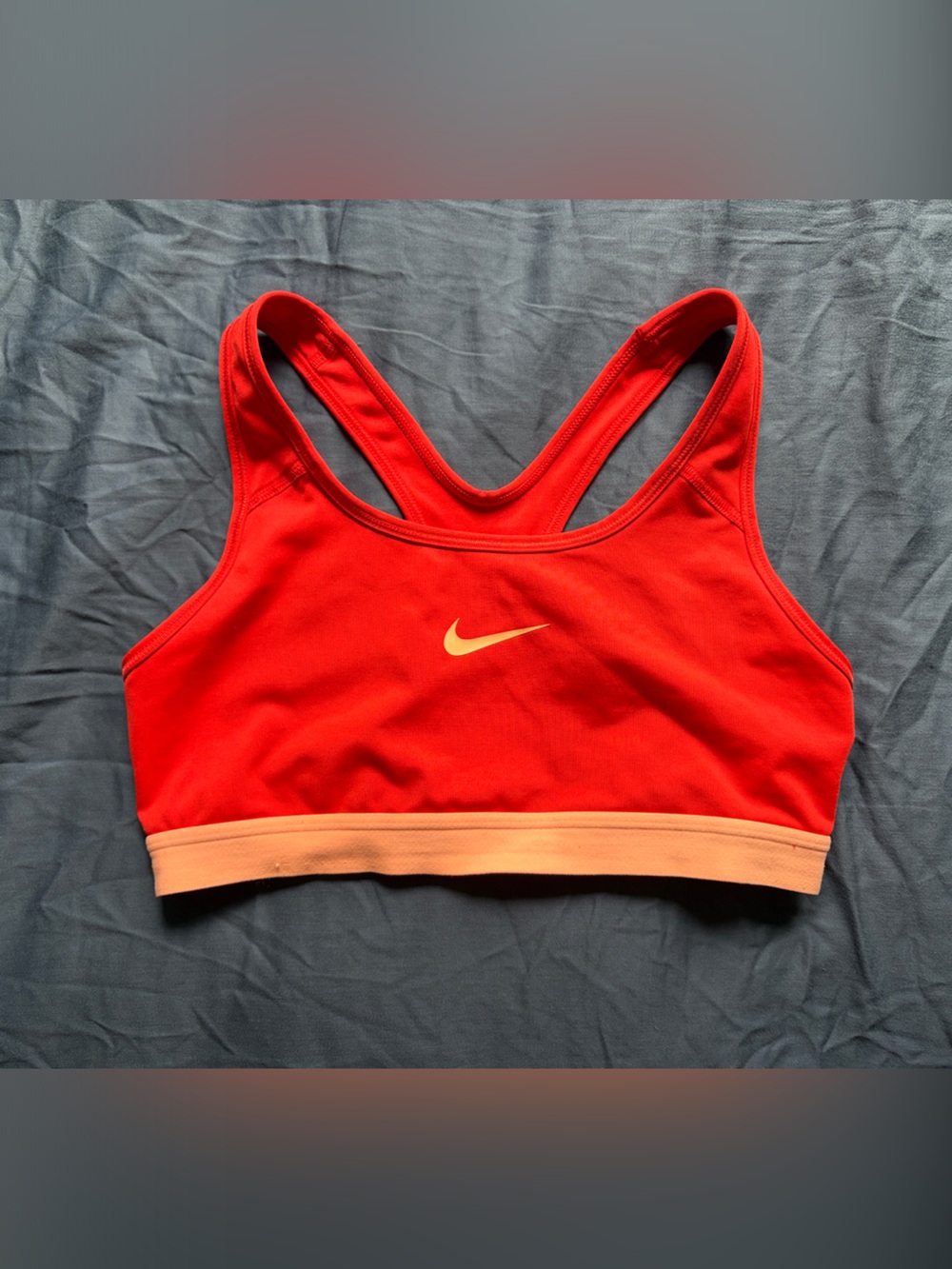 🦋 3/$30 Nike Dri-fit Women’s Orange Sports Bra with Peach Accent Band